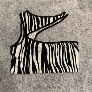SHEIN zebra crop top tank